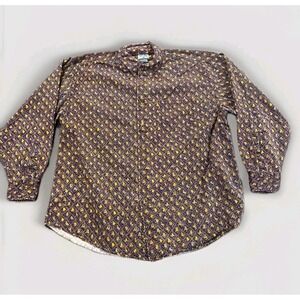 Vintage 90s Cambridge Classics Shirt Mens Large Multicolor Geometric Button Down